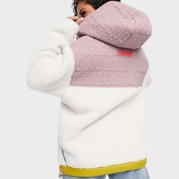 UGG Iggy Sherpa Half-Zip Pullover in Pink Salt - Large NWT - Picture 8 of 12